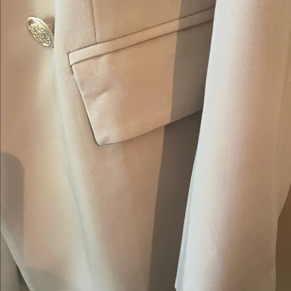 Tan Double-Breasted Blazer - Picture 3 of 4